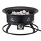 Outdoor Propane Fire Pit 24 in Portable Gas Fire Pit with Adjustable Flame Black